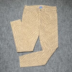 MOTHER The Looker Ankle Fray Sweet Stripes Wash Sz 30 Jeans Brown Animal Stripe
